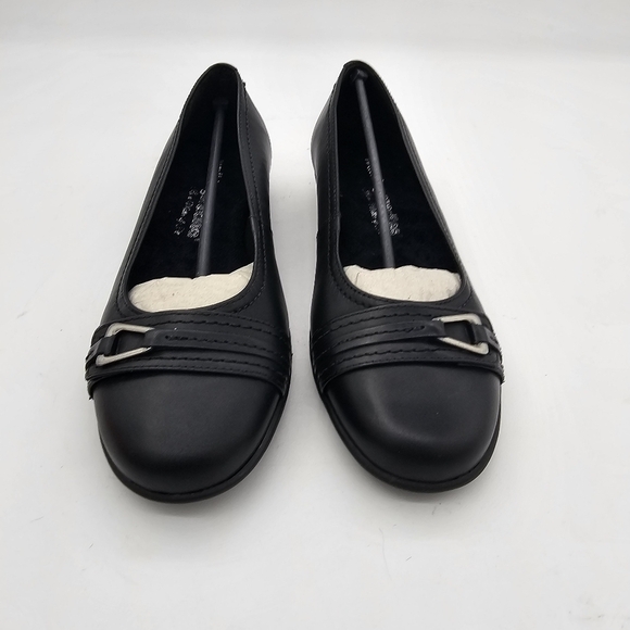 NIB Walking Cradle Flynn Black Leather Slip On Ballet Flats Shoes Size 5 - Picture 4 of 13